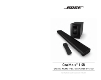 Bose Cinemate-1SR - Owners Guide 